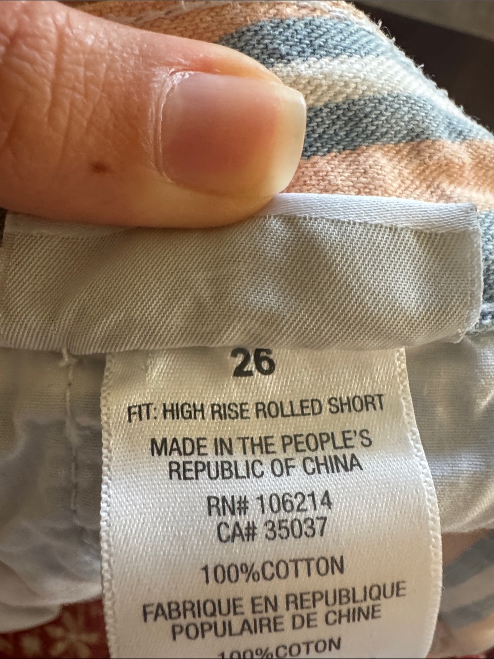 Joe's Jeans Striped High Rise Denim Shorts - Picture 6 of 6